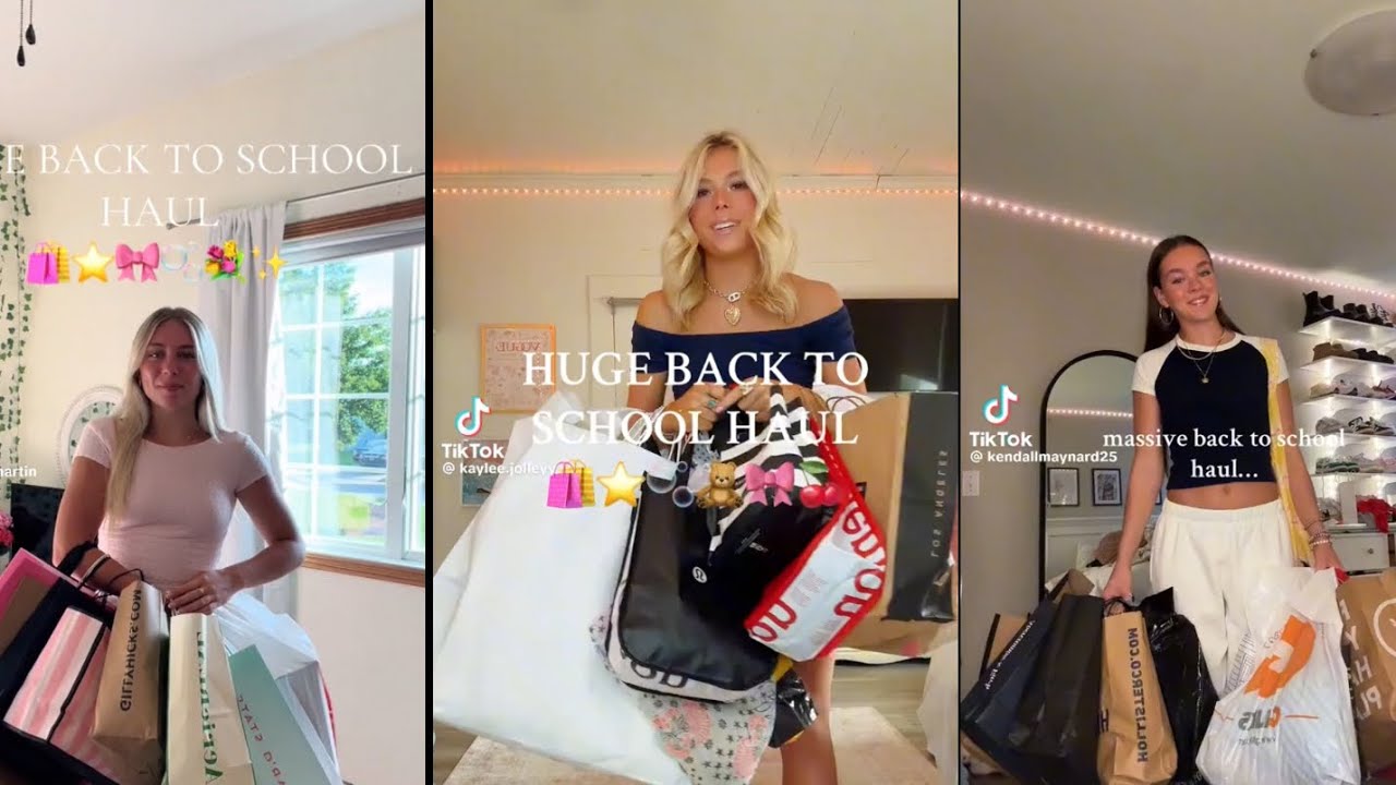 Back to school haul compilation | aesthetic TikTok ASMR hauls | Miffycat