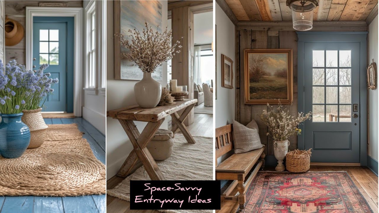 🪴New🪴COTTAGE SPACE-SAVVY Entryway decor ideas Rustic Vintage-Inspired for 2024 | Farmhouse Style