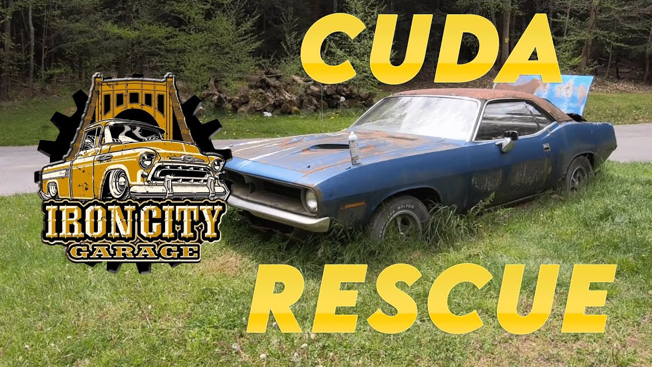 Left For Dead 1970 Plymouth Barracuda V Code  440-six pack cuda muscle car Rescue