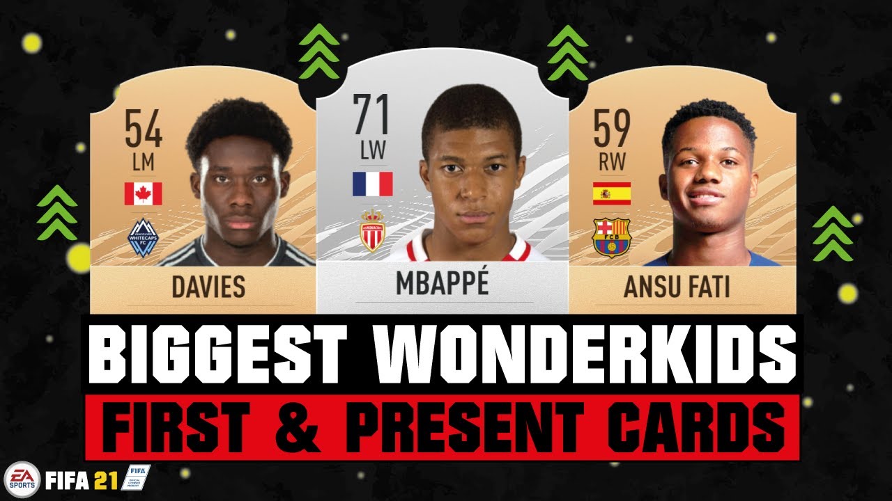 TOP 50 BIGGEST WONDERKIDS FIRST AND PRESENT FUT CARDS! 😱🔥 FIFA 10 - FIFA 21