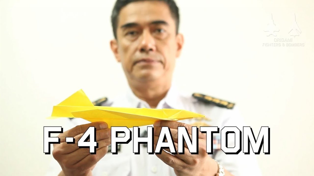 Origami F-4 Phantom Jet Fighter Tutorial - Origami Fighters & Bombers