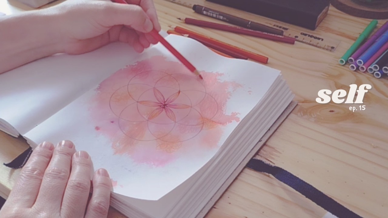 Arte meditativa - Momento de auto amor com Geometria Sagrada