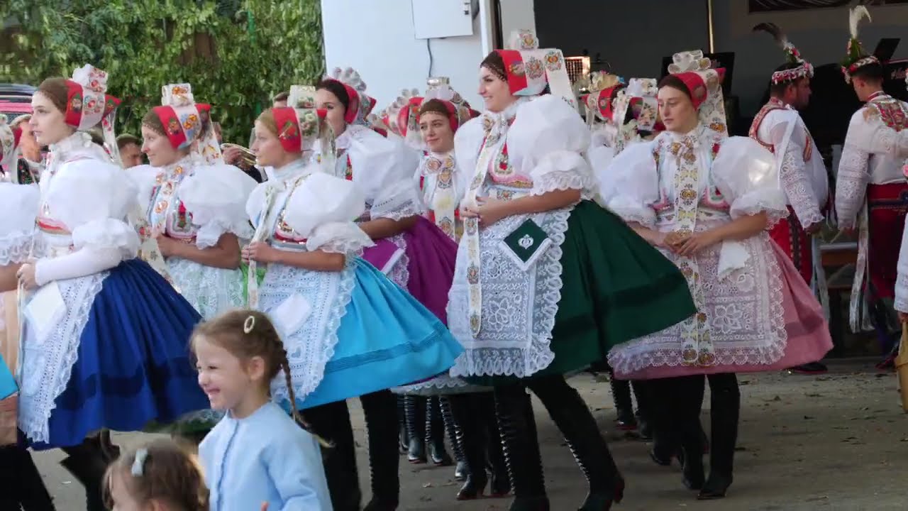 DOLNÍ BOJANOVICE-VÁCLAVSKÉ nedělní HODY (příchod krojovaných 
