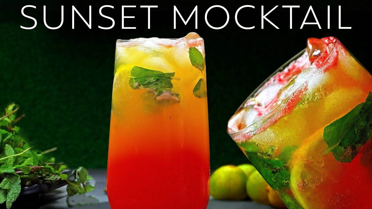 Sunset Mocktail Recipe | Sunrise Mocktail Summer Drink | Refreshing Watermelon & Orange Mocktail