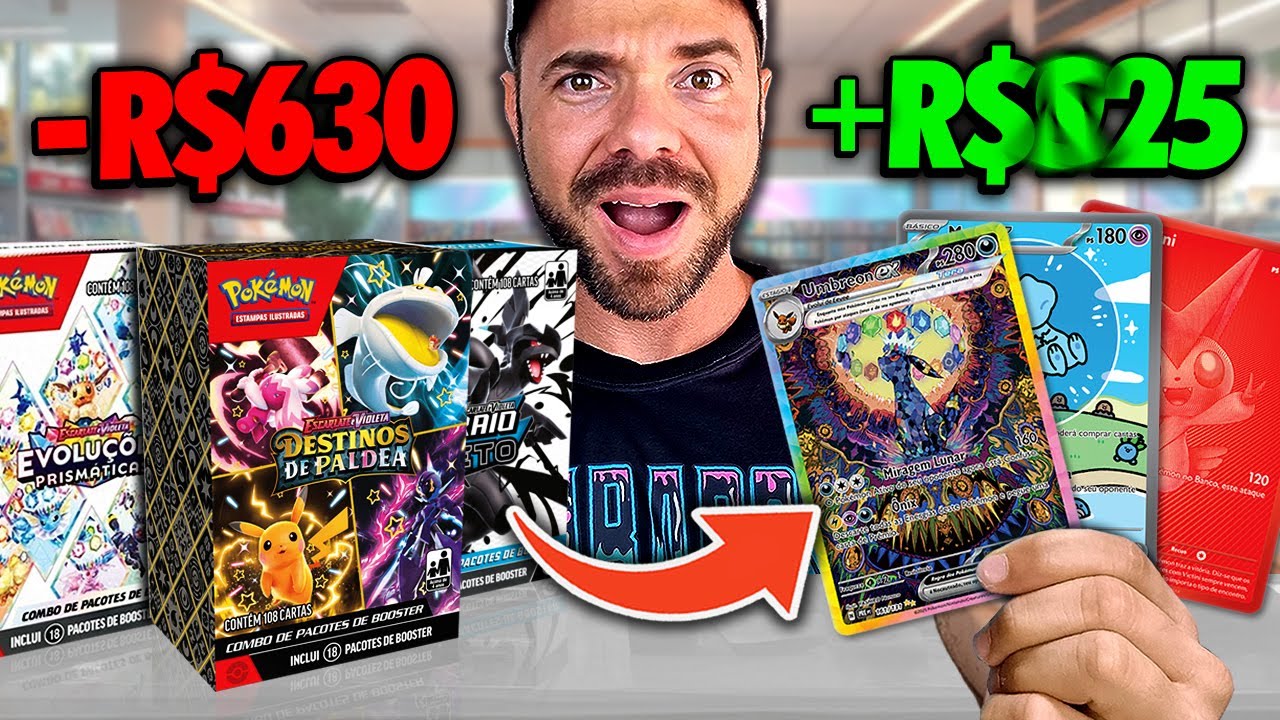 Abri R$600 Reais pra tirar as 3 cartas mais desejadas.