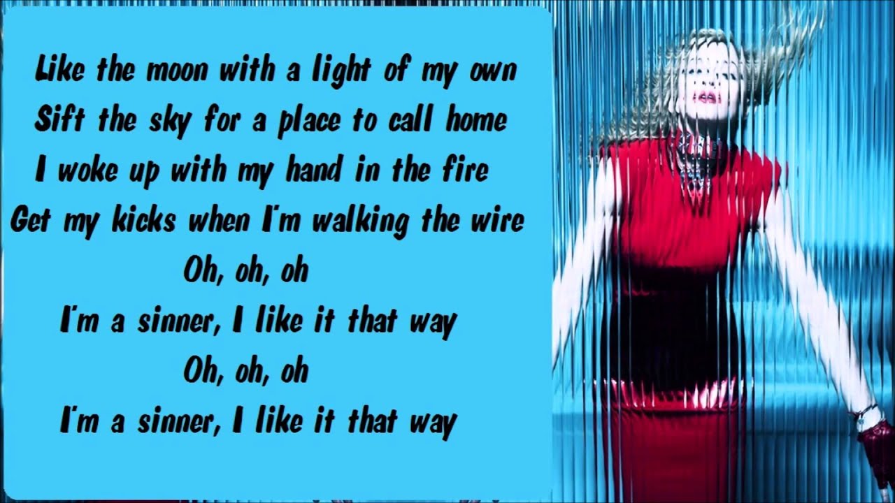 Madonna - I'm a Sinner Karaoke / Instrumental with lyrics on screen