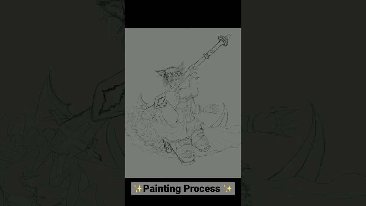 🎨 Painting process of a FFXIV commission! 🎨