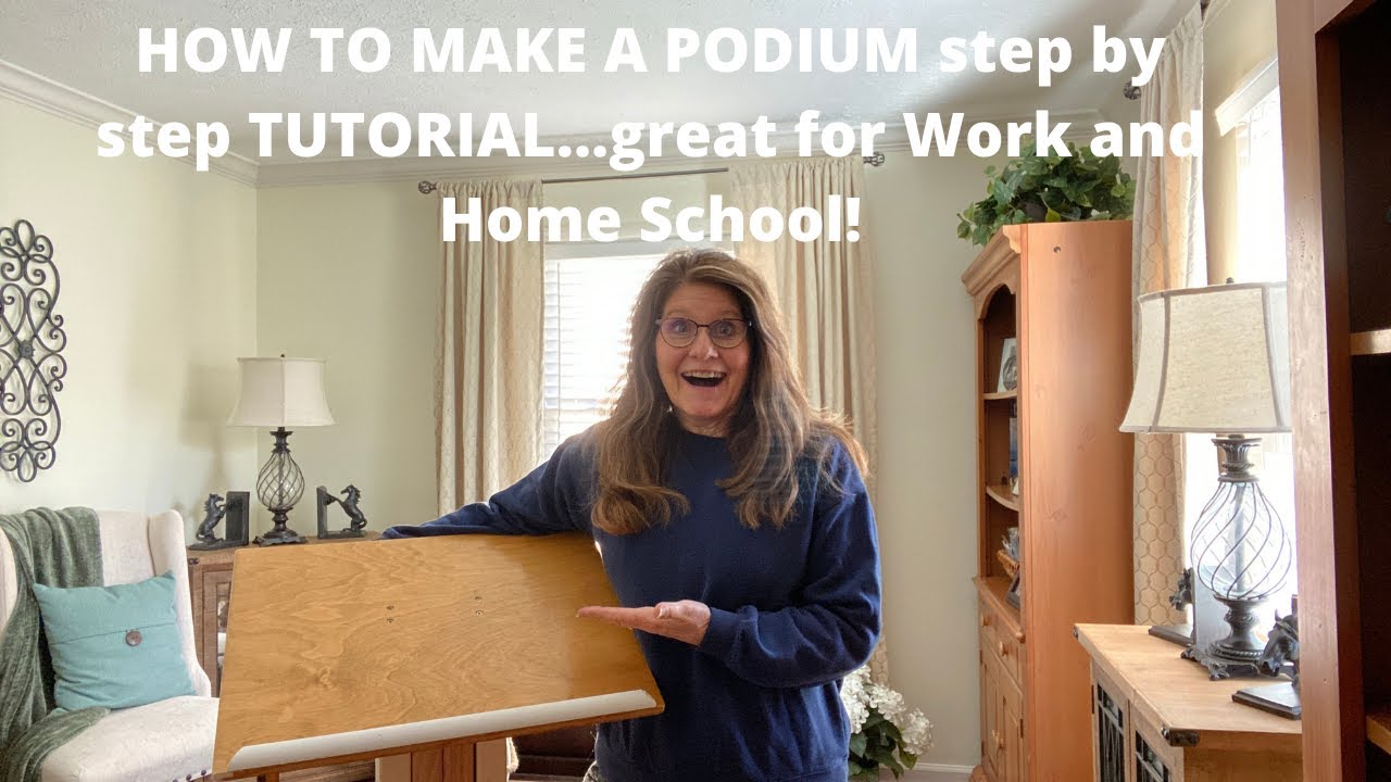 How to Make an Easy DIY Adjustable Podium...Great for Work and Home School!