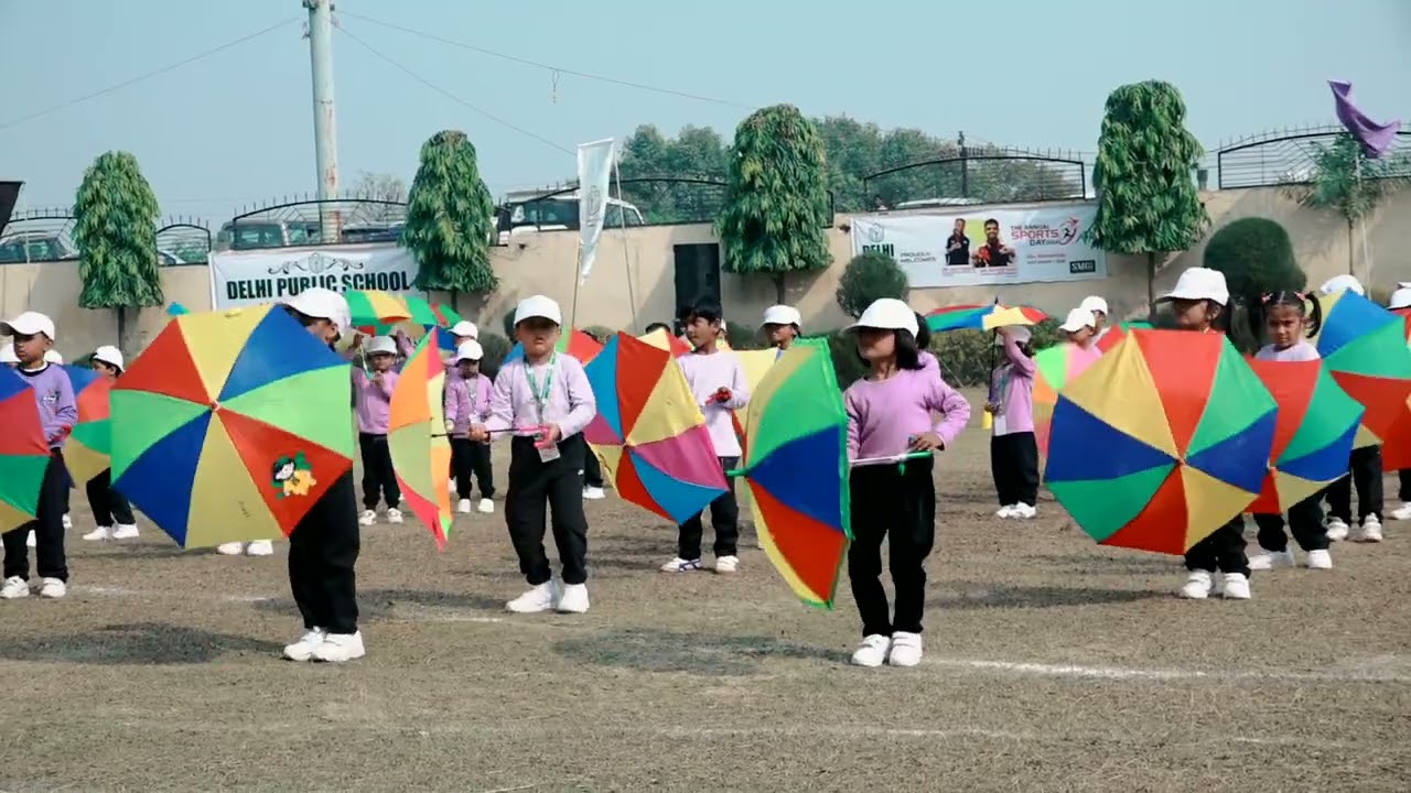 Delhi Public School Etawah - Annual Sports Day 2024 - Drill by the pre primary students.