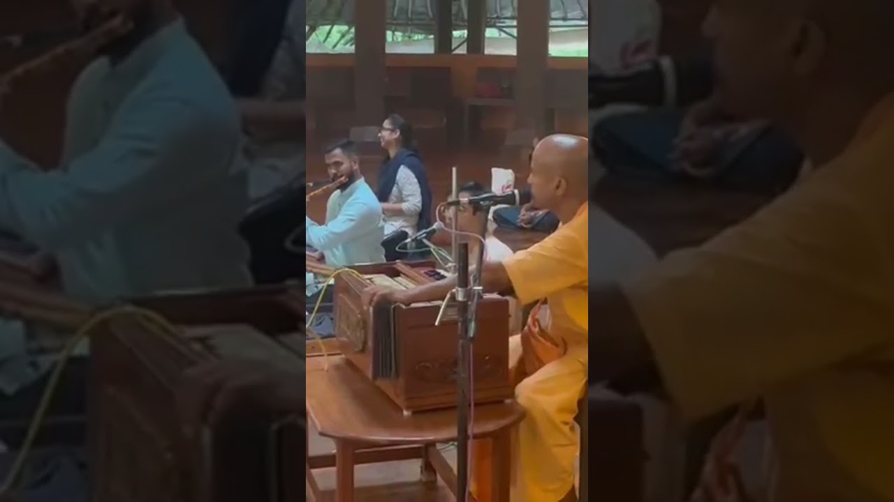 Soulful kirtan by HG Jai Sachinandan Prabhu at Govardhan Ecovillage &hearts;️