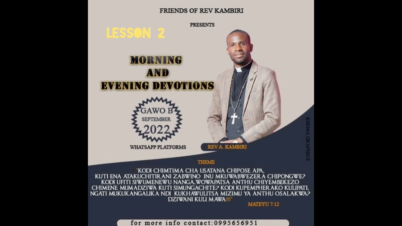 Rev. Alexander Kambiri, night devotion on 27 September 2022