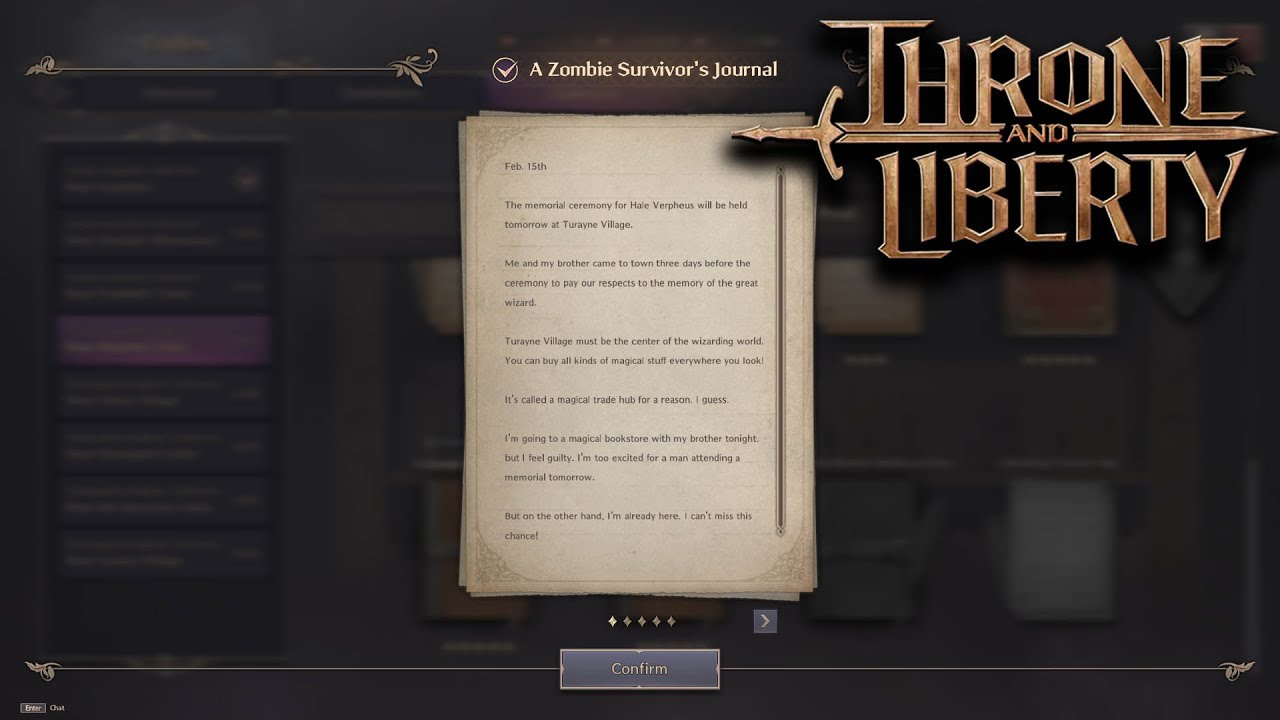 A Zombie Survivors Journal  - Near Watchers Post Collection Codex THRONE AND LIBERTY