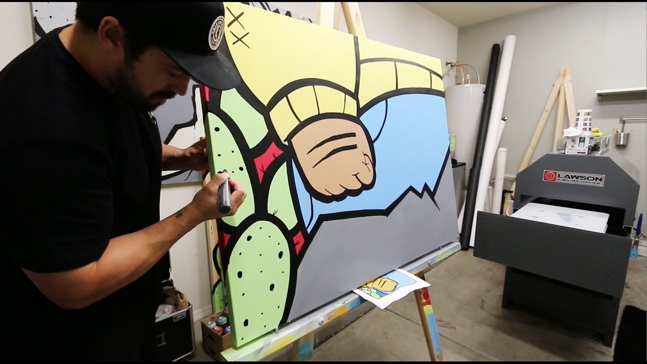 Spray painting a meme