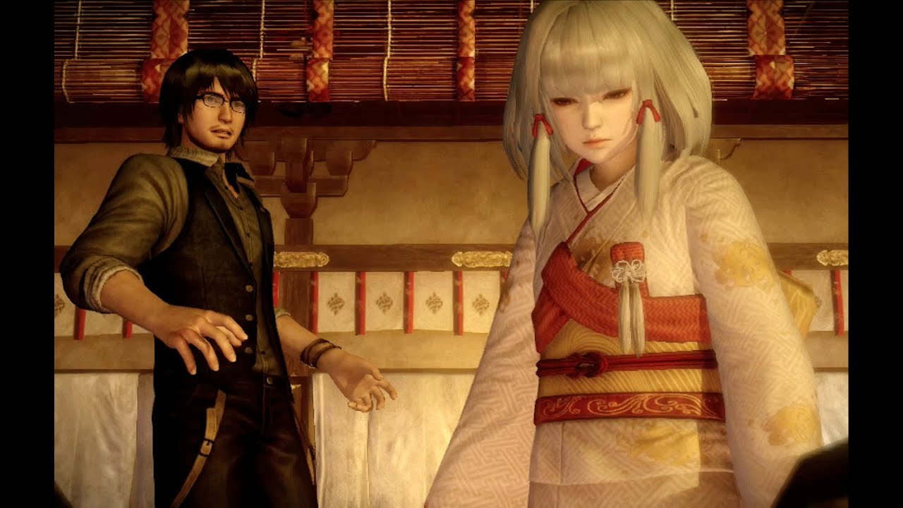 Project Zero (Fatal Frame) V: Maiden of Black Water - Kazuya's Fate. Ren chooses White Haired Girl