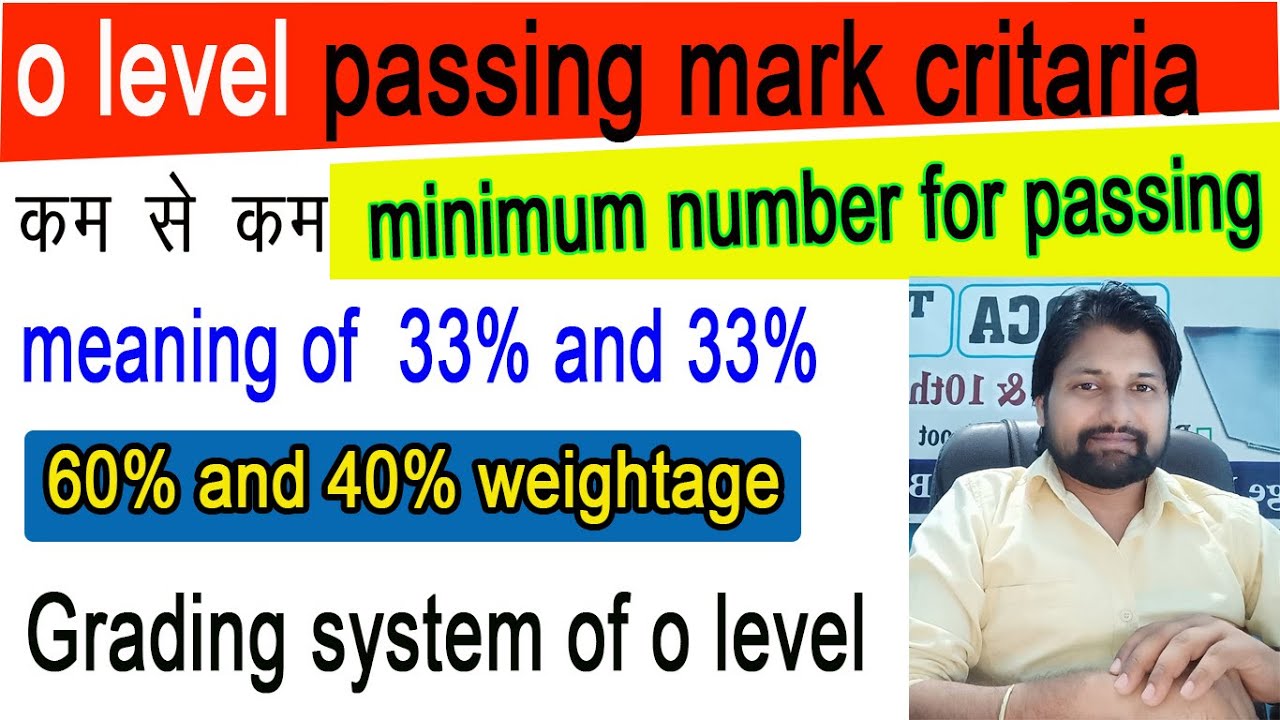 o level passing mark in new syllabus 2023