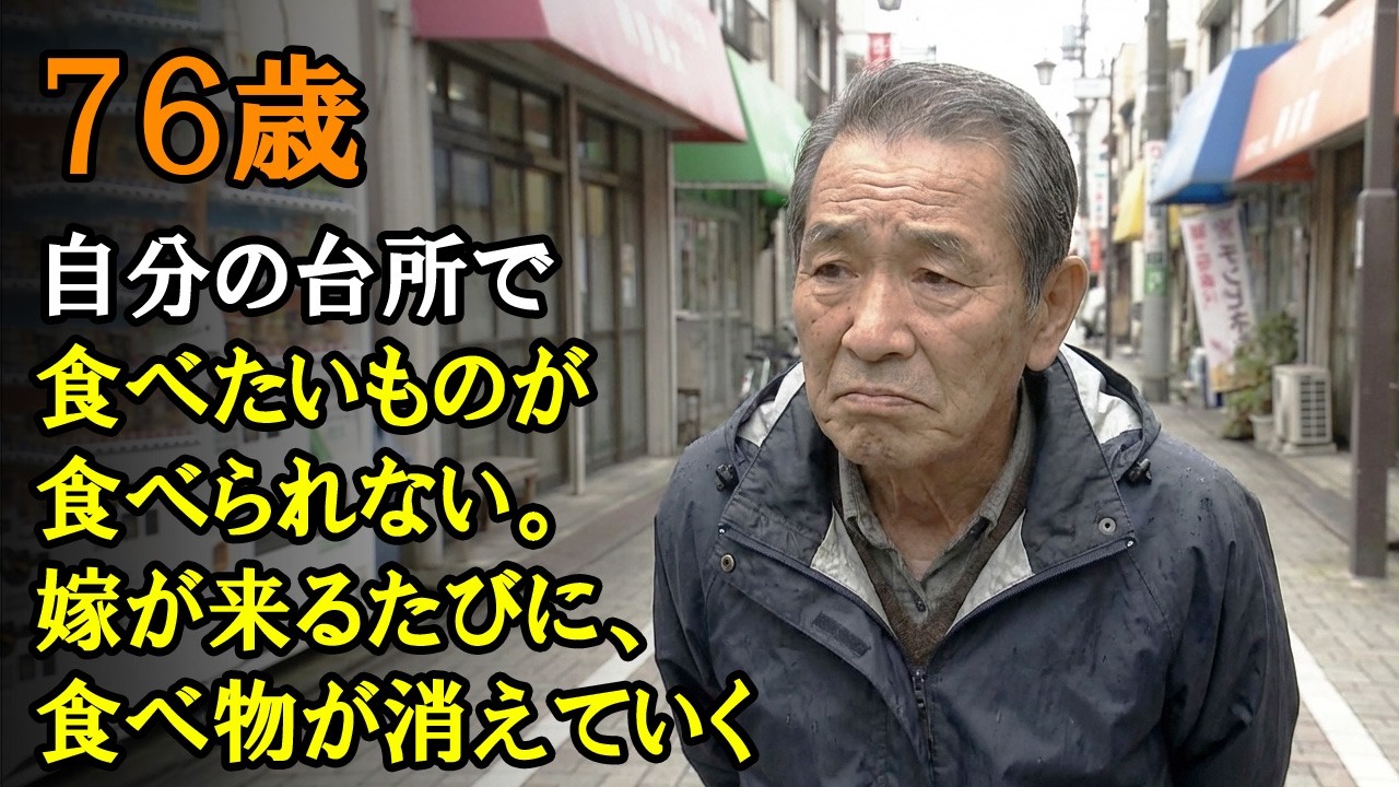 76歳、自分の台所で食べたいものが食べられない。嫁が毎週来るたびに、私の食べ物が消えていく