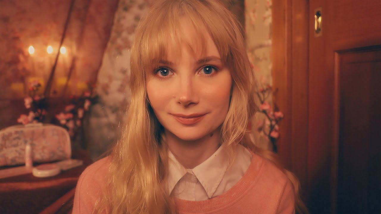 Doing Your Cherry Blossom Makeup 🌸 ASMR Roleplay
