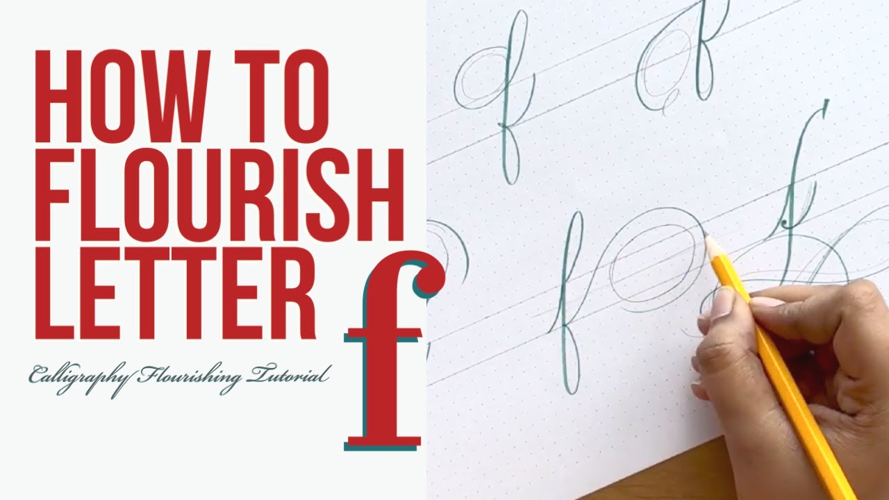 How to flourish letter f. Calligraphy flourishing tutorial