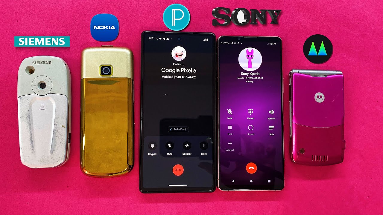 Madness Outgoing & Incoming call Siemens C65 + Nokia 8800 + Motorola Razr V3 + Sony Xperia 5 + Pixel