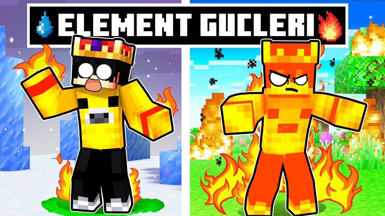 ELEMENT GÜÇLERİ KAZANDIM! - Minecraft