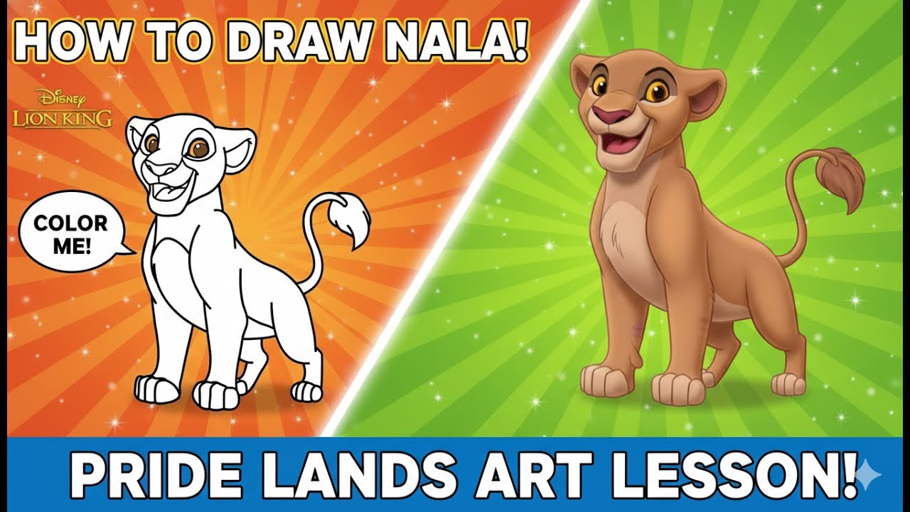 Nala Drawing from The Lion King | Easy Art Tutorial