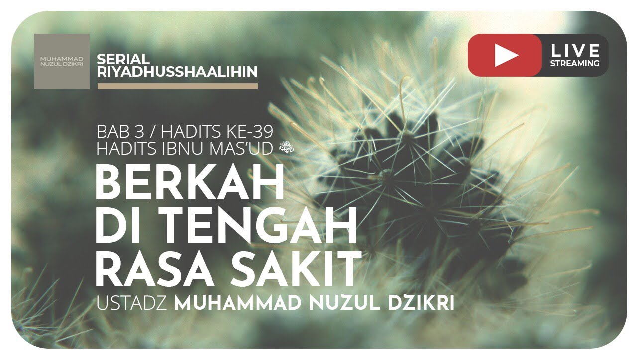95. BERKAH DI TENGAH RASA SAKIT | Riyaadhushshaalihiin