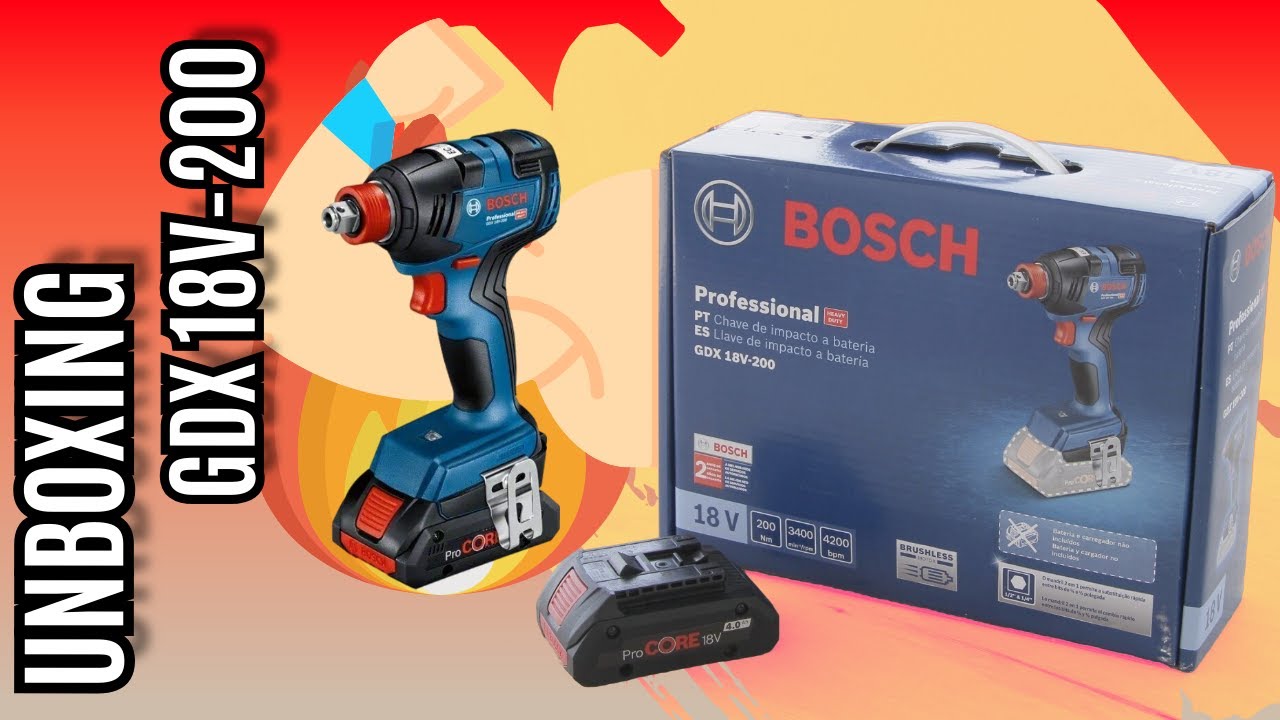 O QUE MAIS tem na caixa que NINGUEM FALA!!!?  #Bosch GDX 18V 200