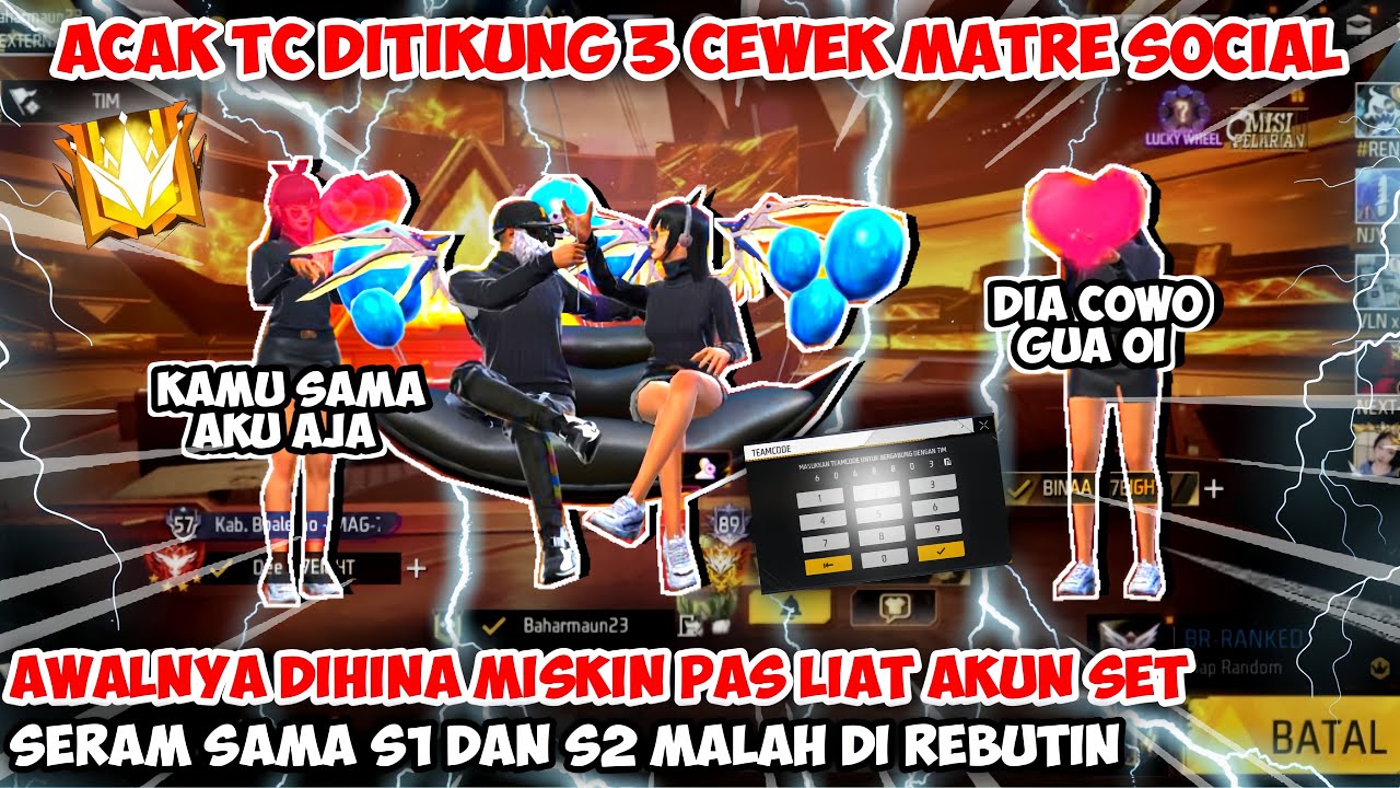 ACAK ACAK TC DITIKUNG 3 CEWEK SOCIAL MATRE SAMPE DI AJAK PACARAN SEMUA PAS LIAT AKUN S1 FULL MAX😱