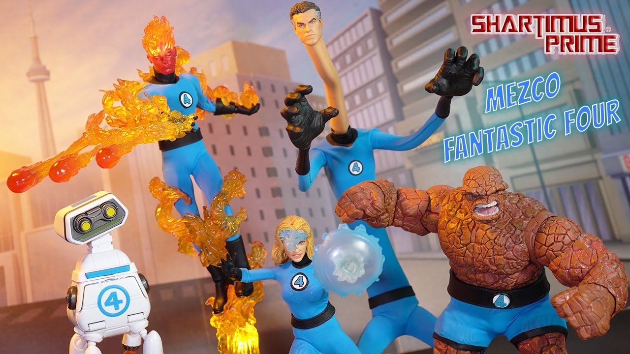 Обзор фигурки Mezco Fantastic Four One:12 Collective Deluxe Steel Box Set Comics