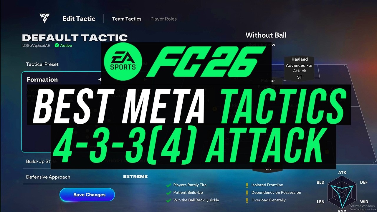 *После обновления* ЛУЧШАЯ МЕТА 4-3-3(4) АТАКА Пользовательская тактика и расстановка - FC 26