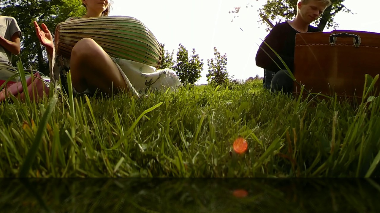 Real experience VR 360 Jamming on the grass