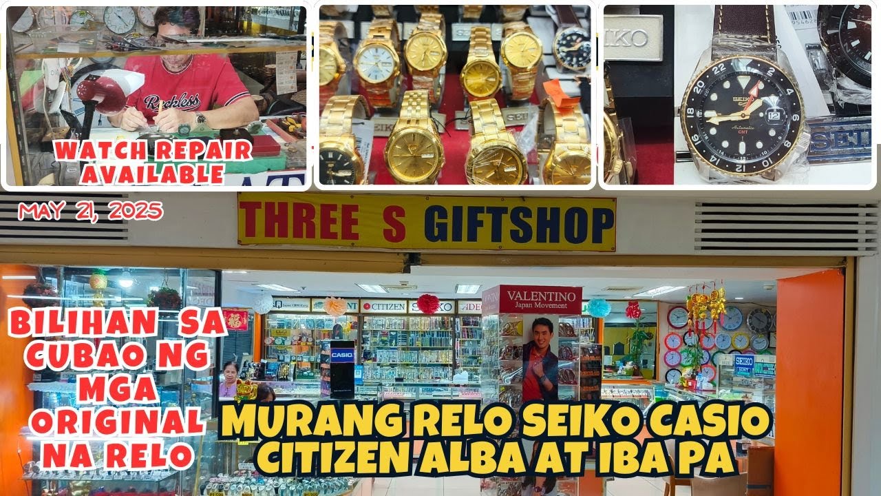 MURANG BILIHAN NG LEGIT NA RELO SA CUBAO GAYA NG SEIKO CASIO CITIZEN ALBA TECHNO MARINE AT IBA PA