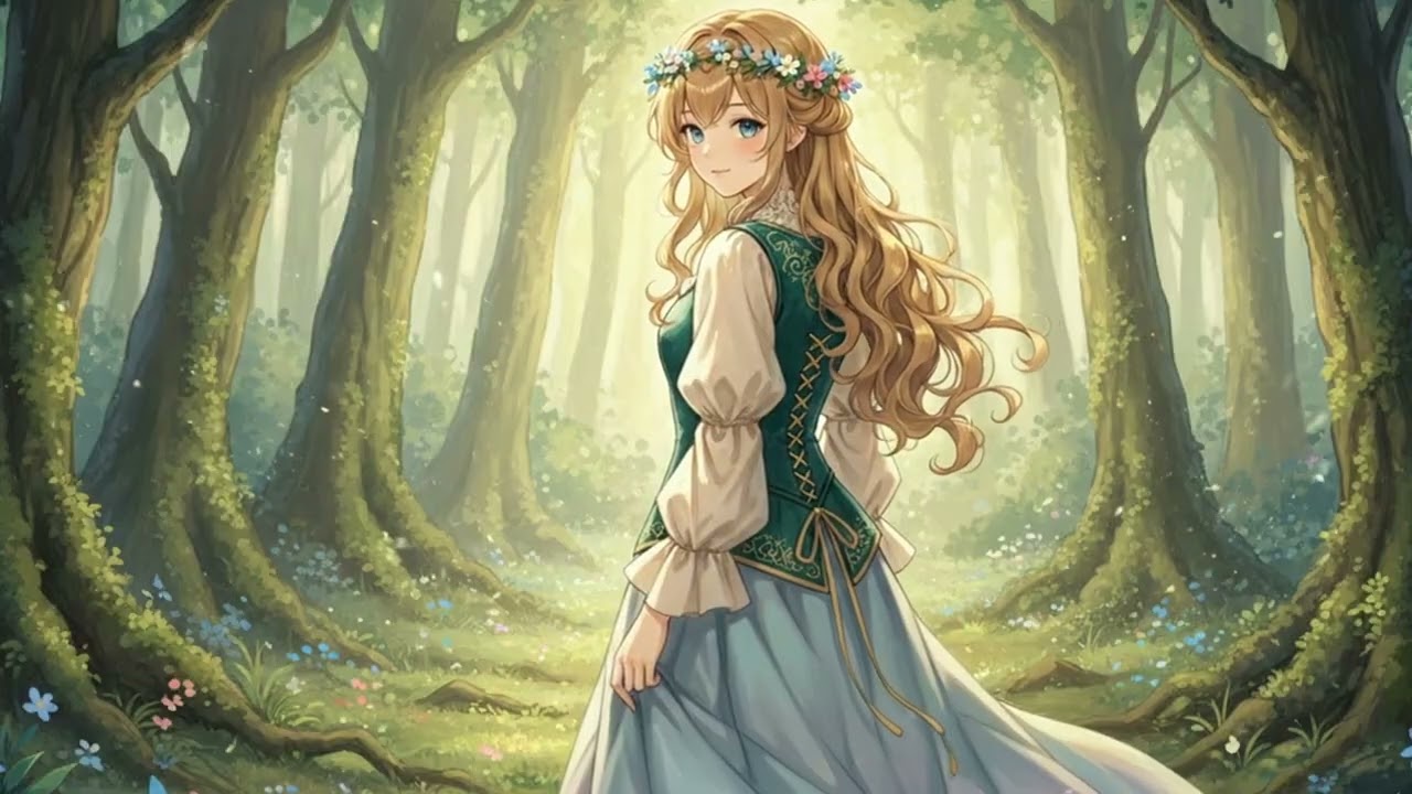 異世界BGM｜神秘的な庭とクリスタルの光に包まれるケルト音楽｜睡眠・読書に静かな1時間
