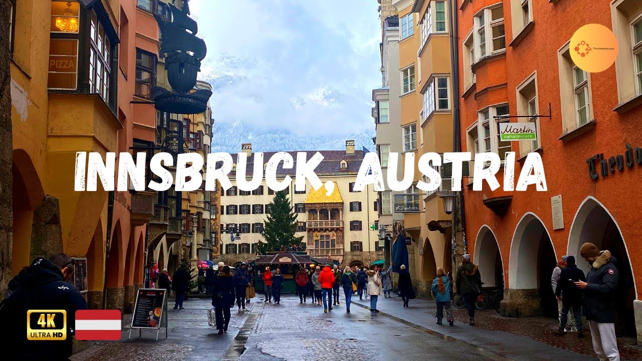 Innsbruck, Austria 4K Winter Walking Tour + Christmas Market (2023)