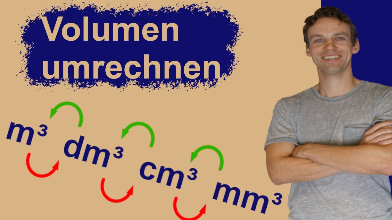 Volumen/Einheiten umrechnen - anschaulich erklärt mit Aufgaben und Lösungen | m³, dm³, cm³, mm³