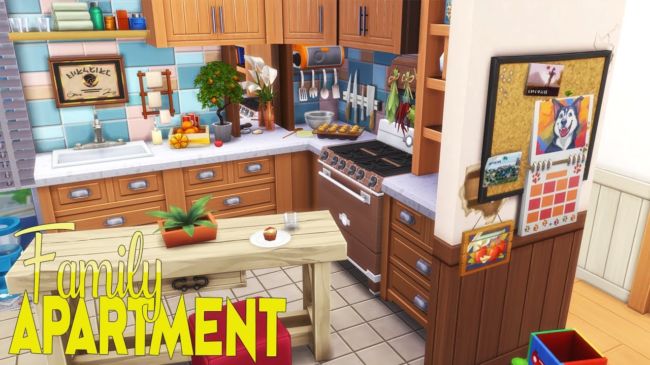 "Lived In"  FAMILY APARTMENT | The Sims 4 Speed Build (No CC)