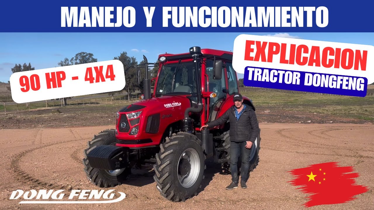 Tutorial de funcionamiento y manejo de DONGFENG DF 904 E - 90HP - 4x4 - CON CABINA