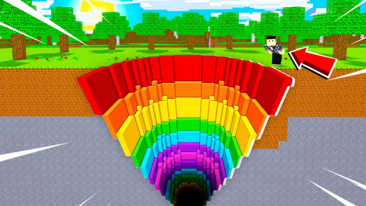 JE SAUTE DANS LE PLUS GRAND TROU DE MINECRAFT !