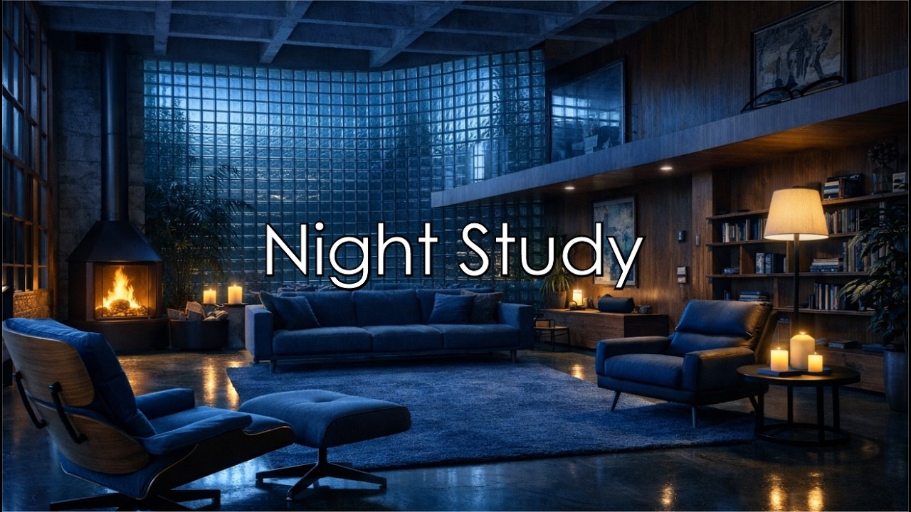 Cozy Midnight Work Session: Just You, Music & Fireplace | Chill • Deep Focus • Lofi Music