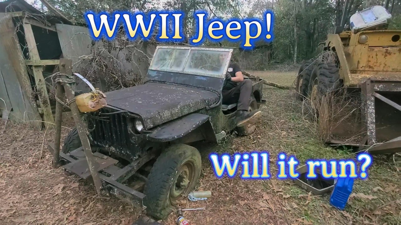 Will it run?  WWII army Jeep sitting behind a farmhouse for years! Where do we begin?