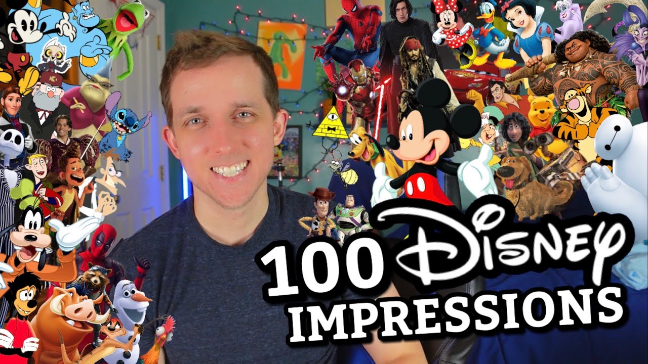 100 DISNEY Voice Impressions in 6 minutes