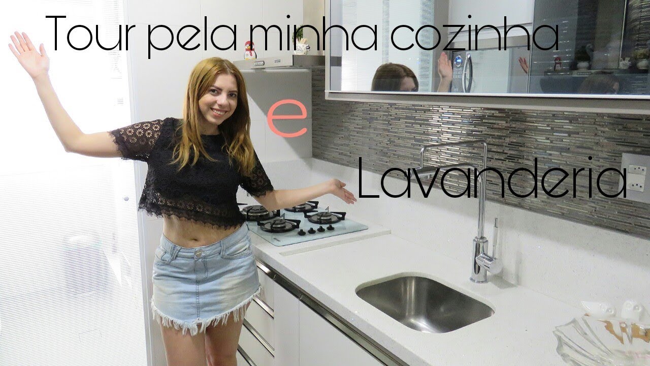 Tour pela cozinha e lavanderia