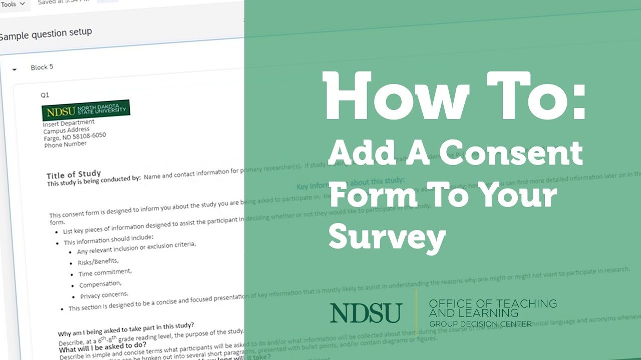 How To Add A Consent Form To Your Survey