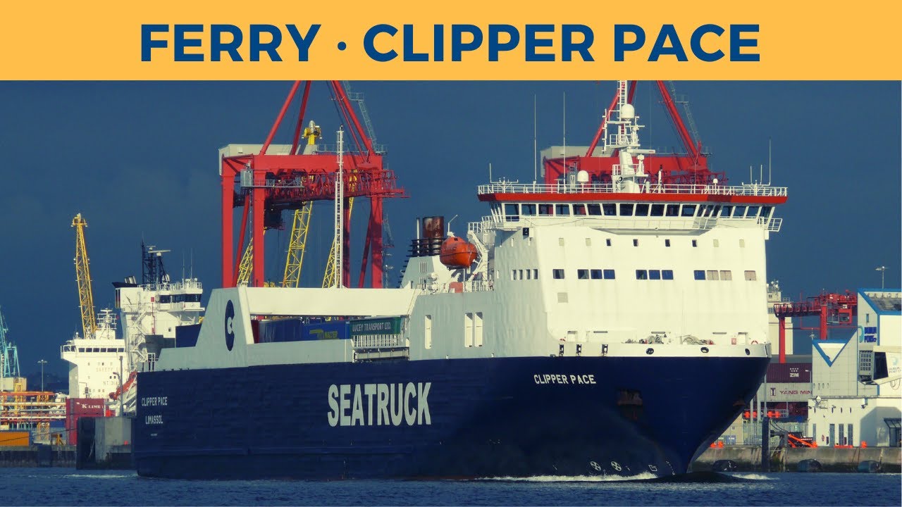 Departure of ferry CLIPPER PACE, Dublin (Seatruck)