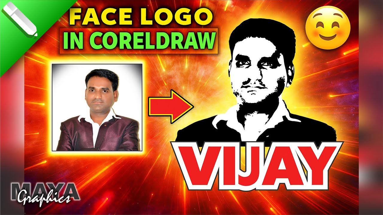 Face Logo Design In Vector | Face Ka Logo Kaise Banaen | Maya Graphics | Coreldraw