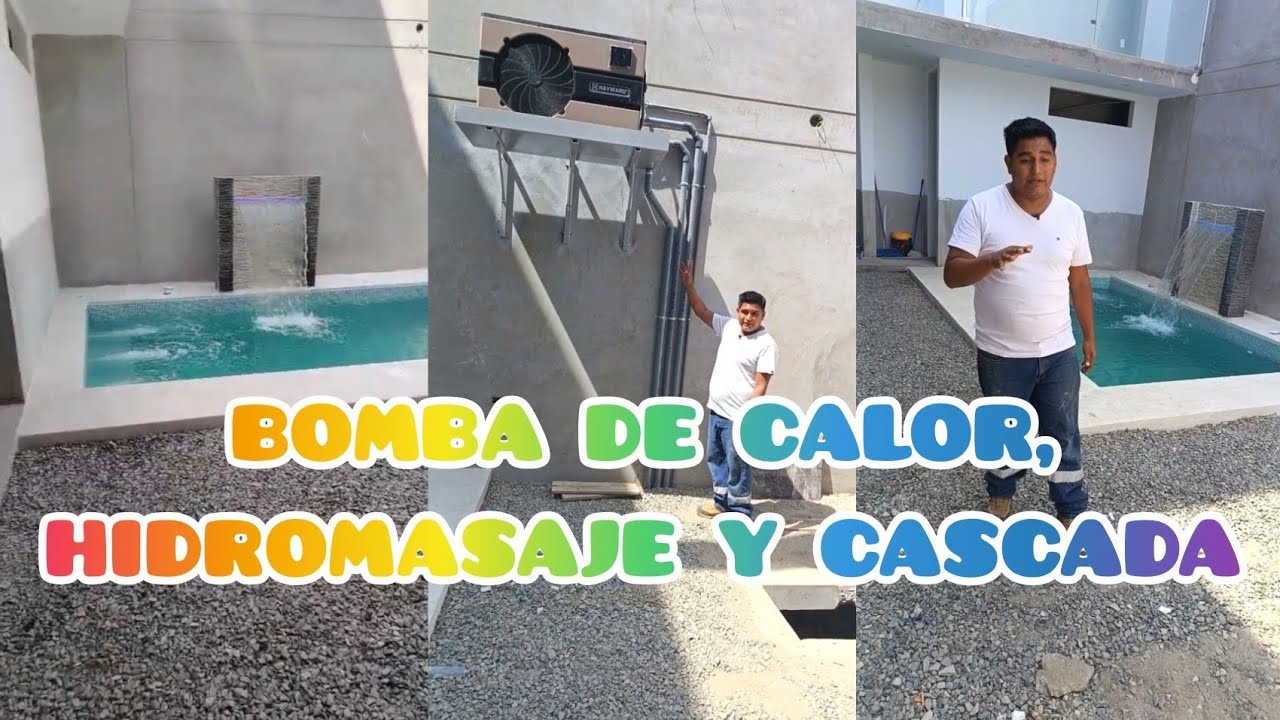PISCINA CON HIDROMASAJE, CASCADA Y CALENTAMIENTO 