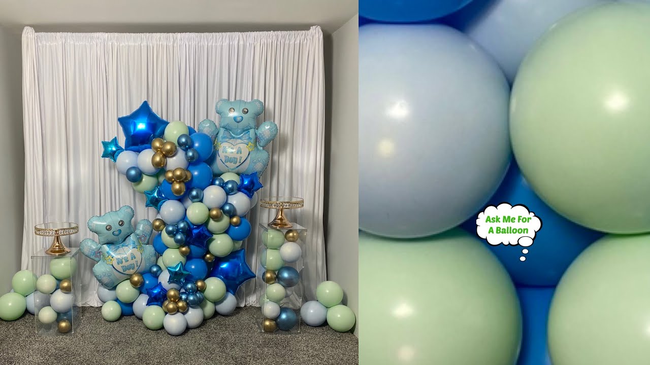 Baby Shower Balloon Garland Column