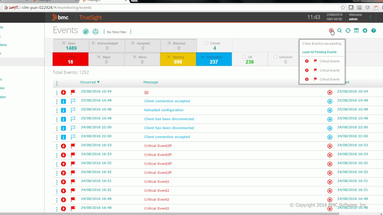 Using the Event Notification Indicator | TrueSight Operations Management