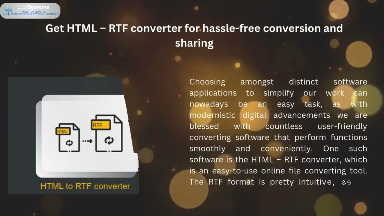 Get HTML &ndash; RTF converter for hassle-free conversion and sharing