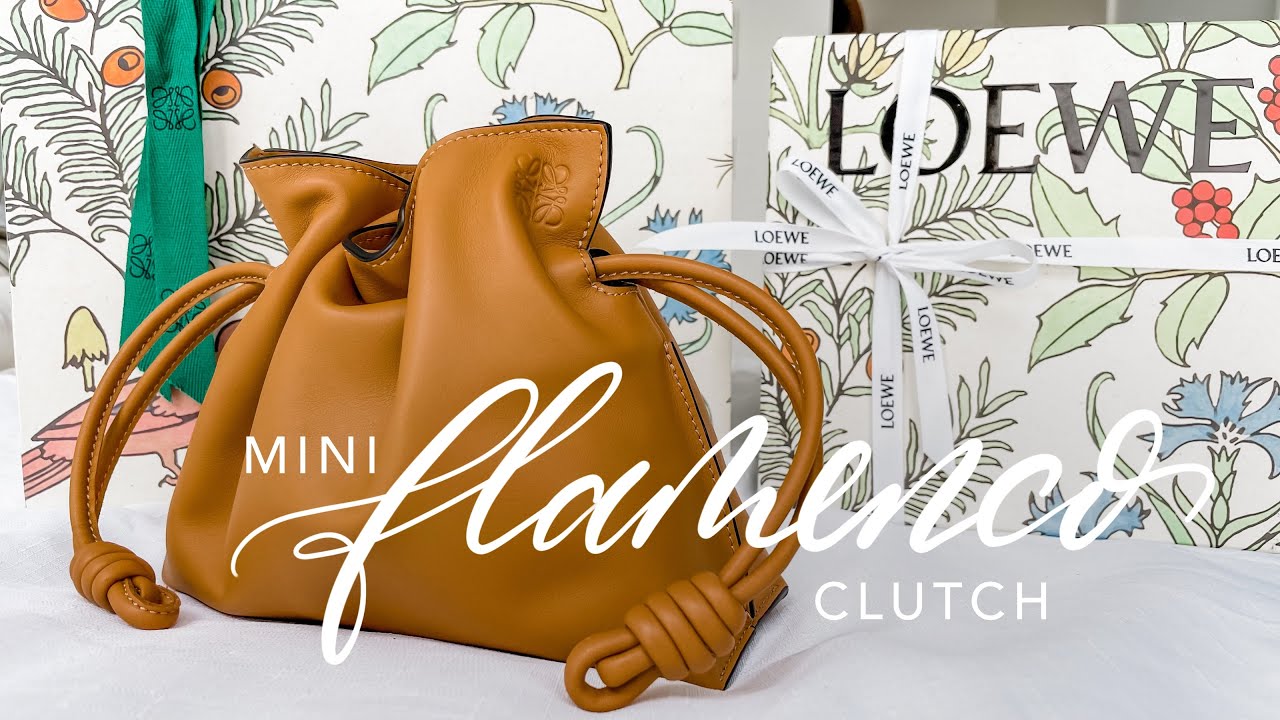 UNBOXING MY BIRTHDAY BAG: LOEWE MINI FLAMENCO CLUTCH IN WARM DESERT | Review and what fits in my bag
